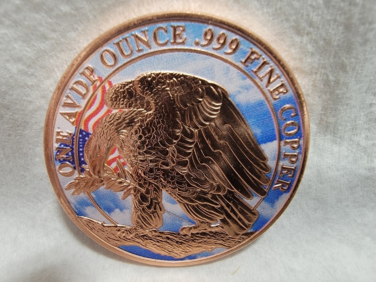 レア品 アメリカ紙幣 銅貨 ラウンド 1オンス 純銅コイン カプセル付き] (新品) アメリカ「セント ゴーデンス」純銅・1
