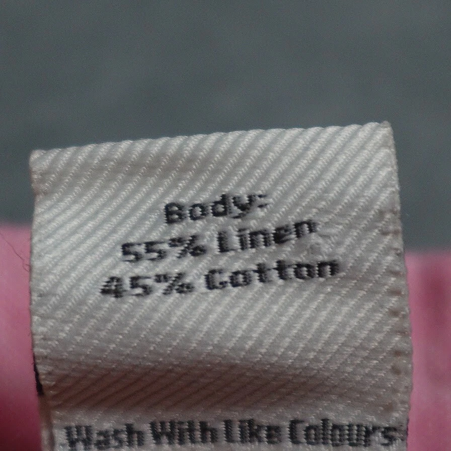 Vestido Freedom Trail para mujer pequeño rosa hasta la rodilla 55 % lino manga corta Foto 3 de 4