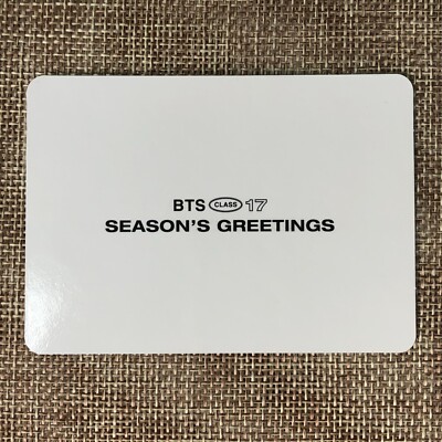 BTS SUGA [ 2017 Season's Greetings Official Photocard BTS SUGA [ 2017 Season's Greetings Official Photocard