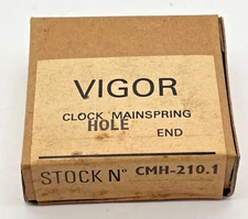 NOS Clock Mainspring  No. CMH-210.1 - 53/64"x0.011"x45 1/4", Hole End.  (CM41)