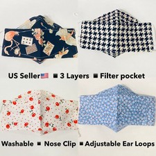 Washable Reusable Fabric Face Mask / Cloth Face Covering