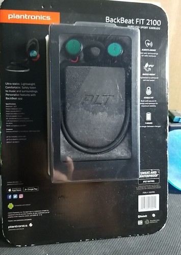 Plantronics BackBeat FIT 2100 Blutooth Earbuds Waterproof BRAND NEW SEALED