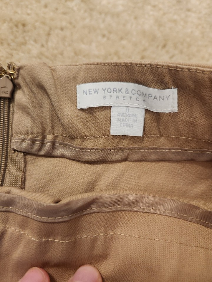 Tan New York And Company Size 0 Stretch SKIRT eBay