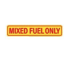 Mixed Fuel Only Sticker Decal