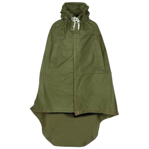 Poncho genuino del ejército rumano lona verde oliva Lavvu lona refugio mal tiempo - Imagen 2 de 5