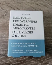 WeWell Nail Polish Remover Wipes. 10 individually Wrapped Wipes. 