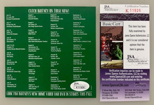 BRITNEY SPEARS Hand Signed CD Insert + JSA COA * BUY GENUINE * - Picture 3 of 3