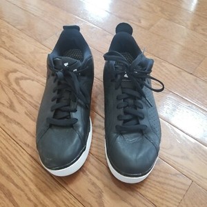 under armour black leather shoes