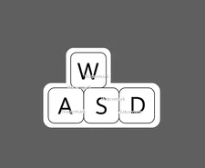 Gaming Keys Sticker WASD CPU Waterproof