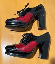 Vintage 70s Platform Shoes Women Hippy High Heel Festival Disco Hippie sz 8 Boho