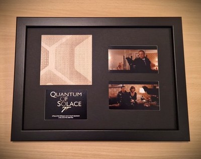 JAMES BOND 007 PROP   Original Framed Wallpaper Piece ~ Quantum of Solace 2008