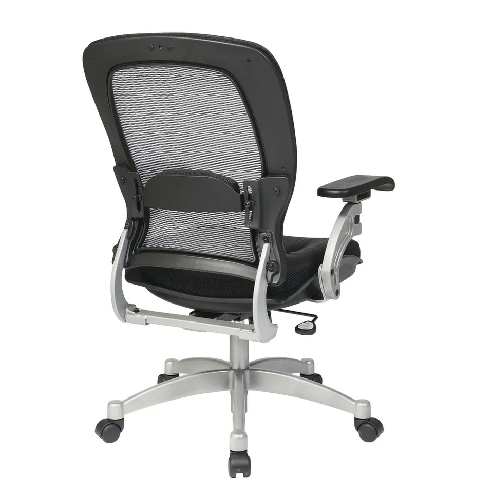 Asiento ergonómico acolchado de cuero Space serie 36 gris de gran tamaño, extra grande Foto 3 de 4