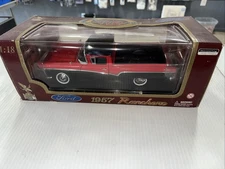 Yat Ming Road Legends 1957 Ford Ranchero Black Red 1:18 Scale Diecast