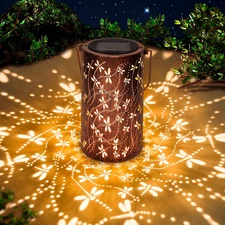 Solar Lanterns Outdoor Waterproof Dragonfly Lantern Garden Decor Birthday Christ
