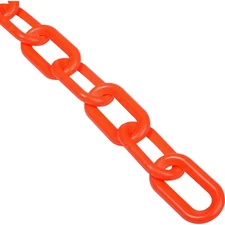 Global Industrial Plastic Chain Barrier HDPE 2"x50'L Traffic Orange