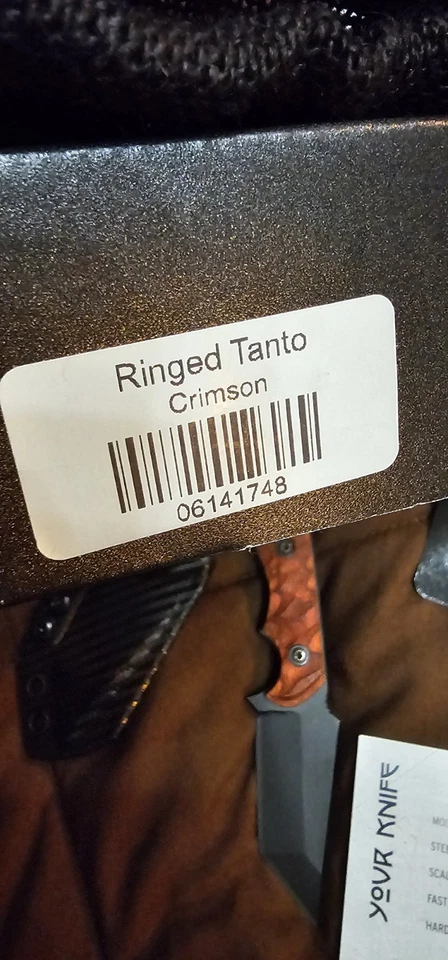 Cuchillo de hoja fija Dagr & Nott Ringed Tonto Crimson Out Full Tang Foto 4 de 4