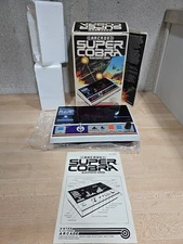 Vintage ENTEX SUPER COBRA Electronic  Handheld Tabletop Video Arcade Game Tested