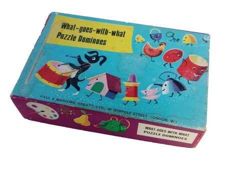 Abbatt Toys Vintage Educational Puzzel Dominoes 1950/60s