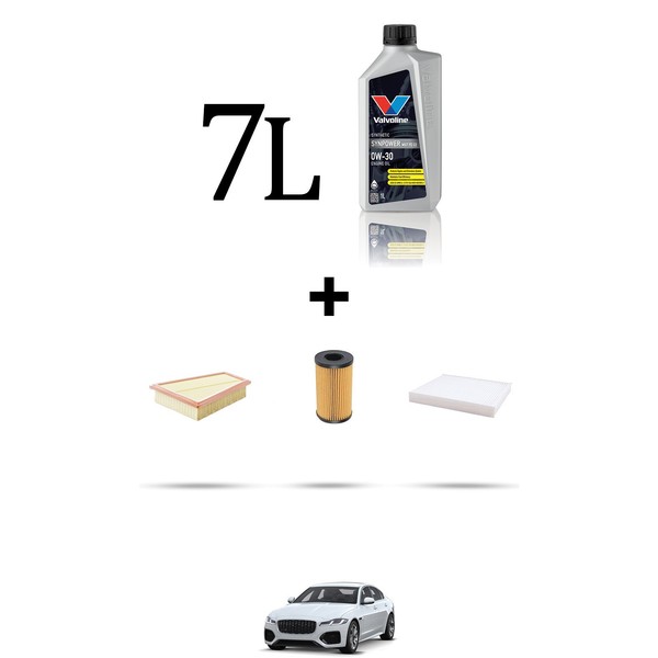 Hoffcar Wartungsset 3 Filter Und 7L ÖL FüR Jaguar Xf (X260) 2.0 D 132Kw Ab 20-image