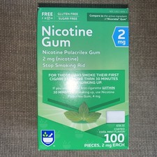 Rite Aid Nicotine Gum Cool Mint 4Mg Ea 100 Count Sugar Free Exp 2026 