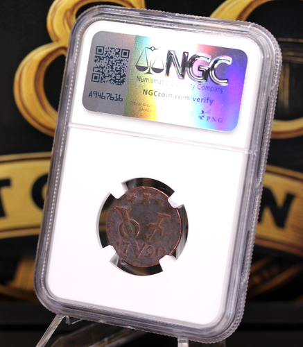 1786 VOC New York Penny ⚓ NGC Genuine Dutch East India Co Colonial Coin - Picture 3 of 10