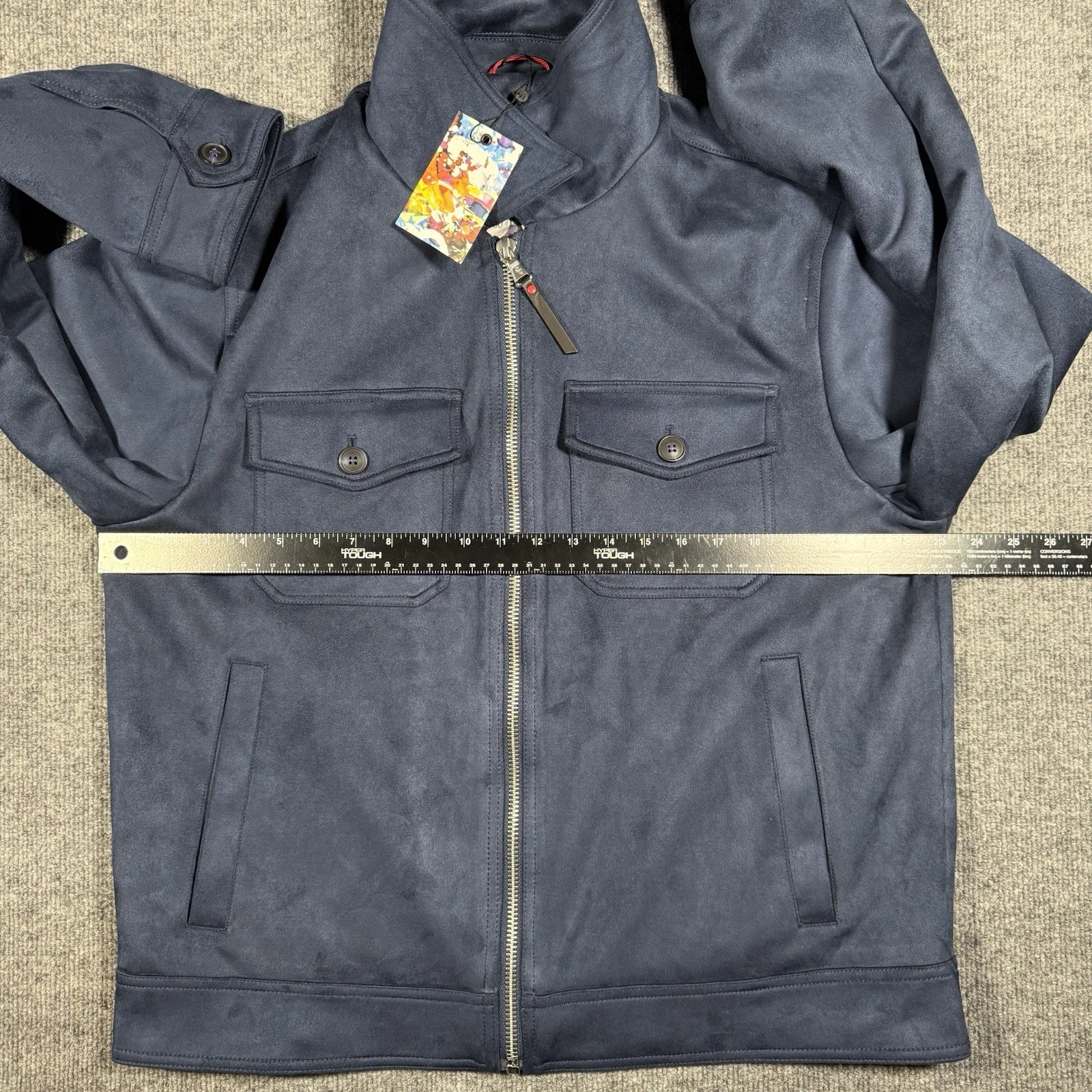 Robert Graham Vegan Suede Large Navy Blue Field Jacket NWT. $248 - product detail image 8