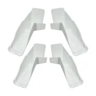4pcs RV Rain Gutter Spout Extensions Long Version White Prevents Black Streaks
