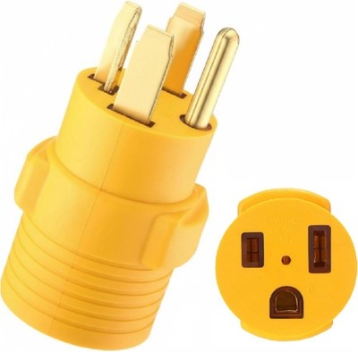 NEMA 14-30P to 6-50R Dryer to Welder Adapter, 30Amp 4 Prong Male Plug to 50Amp 3