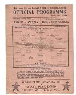 TOTTENHAM HOTSPUR v CHELSEA League South 1943 4
