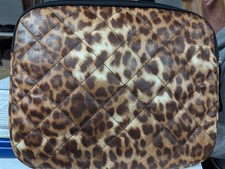 Vintage Gucci GG "Rare" laptop sleeve quilted leopard print