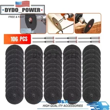 106Pcs 1/8in Fiberglass Reinforced Cutting Wheel For Dremel Rotary Cut Off Disc