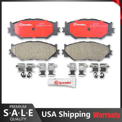 For Lexus IS250 Base F Sport Front NAO Ceramic Brake Pad Set with Clips Brembo