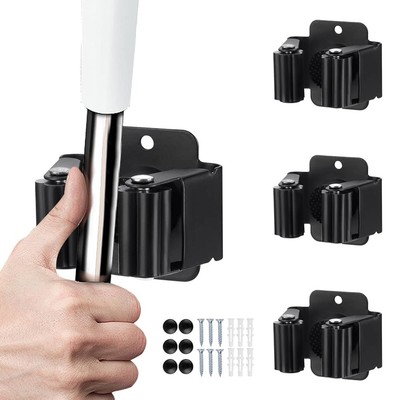 JAMEND CLXP 3PCS Broom and Mop Holder, Heavy Duty Garden Tool Organizer Rack ...