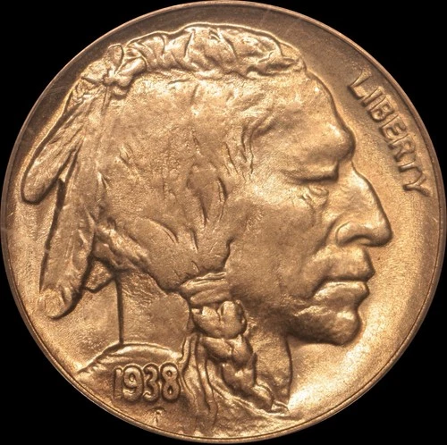 1938-D/D 5c Buffalo Nickel PCGS MS 65 CAC Old Gen 4.4 Holder