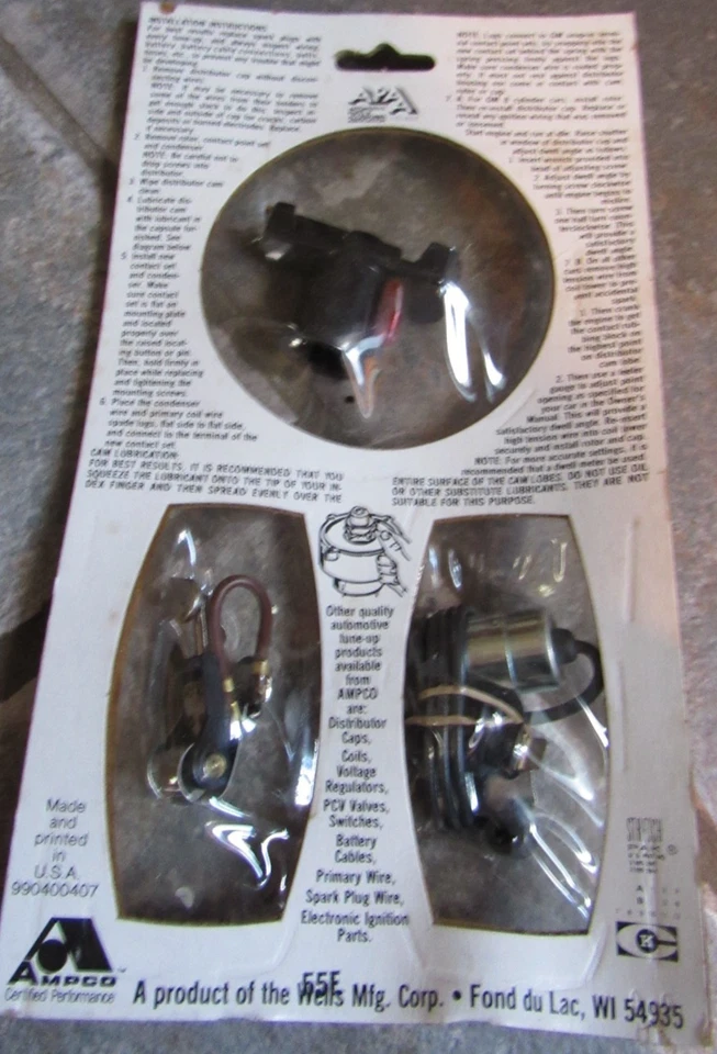 Kit de ajuste de ignição Ford Pinto rotor condensador Ampco Wells TK235MV Mercury anos 70 - Imagem 3 de 3