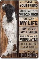 Tin Metal Signs Sign Vintage Wall Art I Am Your Friend Gift for English Springer