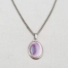 Vintage Wampum Shell Pendant Necklace Gold tone 18" Estate Costume Jewelry