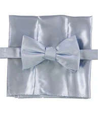 Alfani Mens Satin Neck Tie Set, pasblue, One Size