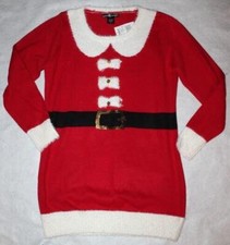 NWT United States Sweater Woman's Mrs Claus Santa Sweater Dress Large