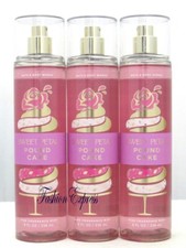 BATH  BODY WORKS SWEET PETAL POUND CAKE BODY MIST SPRAY 8 FL OZ LOT OF 3 PCS 