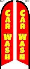 CAR WASH DOUBLE SIDED SWOOPER FEATHER FLAG BANNER SIGN  7288D