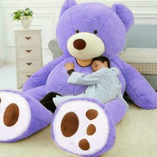 78"/200cm Giant Huge Big Purple Teddy Bear Plush No Filler Animal Soft Toy Gifts