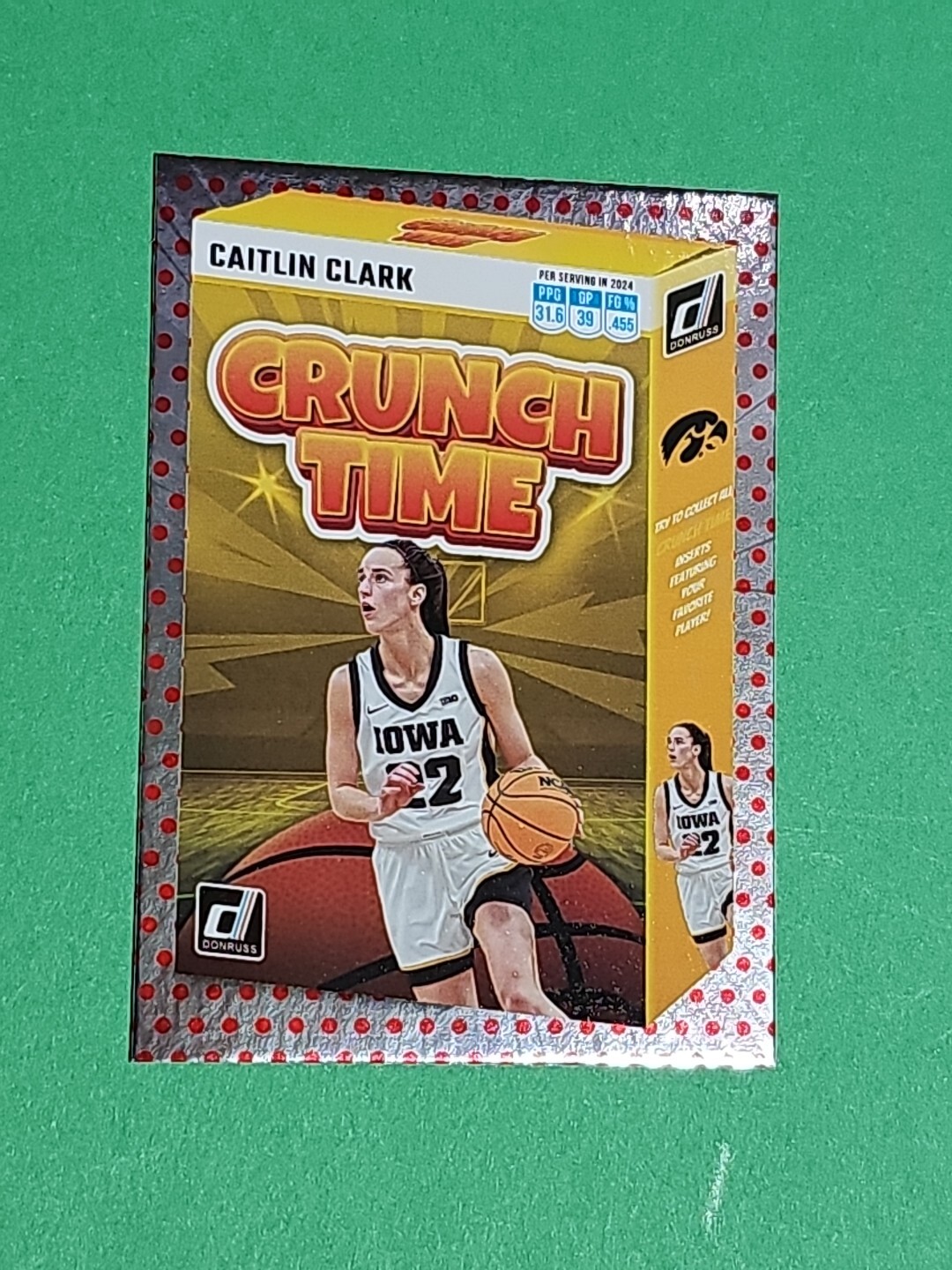 💎 Rare 2024 Caitlin Clark RC Panini Donruss Crunch Time Red Dot Foil #SS-CT2💎