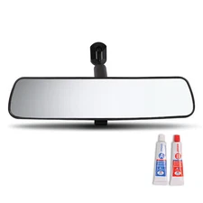 8 in Inside Rear View Mirror w/ AB Glue Heavy Duty Replacement Mirror Universal