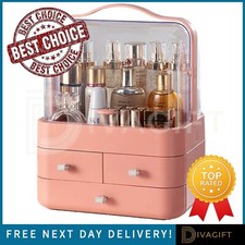 PINK MAKE-UP COSMETIC ORGANISER FOR DRESSING TABLE CASE STORAGE VANITY BOX NEW