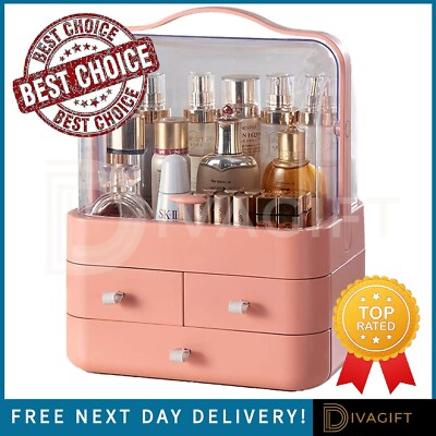 ROSA MAKE-UP KOSMETIK ORGANISER FÜR SCHMINKTISCH KOFFER AUFBEWAHRUNG SCHMINKBOX NEU