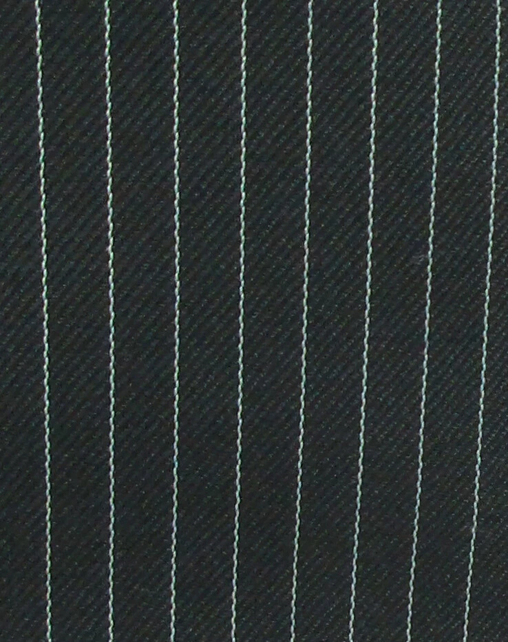 Men's Pinstriped Black Tuxedo Vest with Bow Tie Wool Open Back Fit All(37-50) - Image 2 of 2