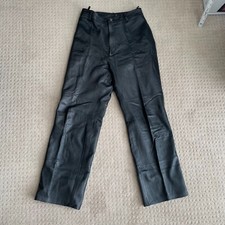 Vintage Wilson Leather Pants 30x31 Tag 36 Black Motorcycle Biker Retro Y2K 90s