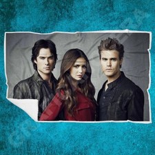 Plaid in pile The Vampire Diaries biancheria letto serie tv coperta calda regalo