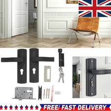 Universal Door Handle Lever Lock Combination Set with Keys - Manganese Steel Nwe